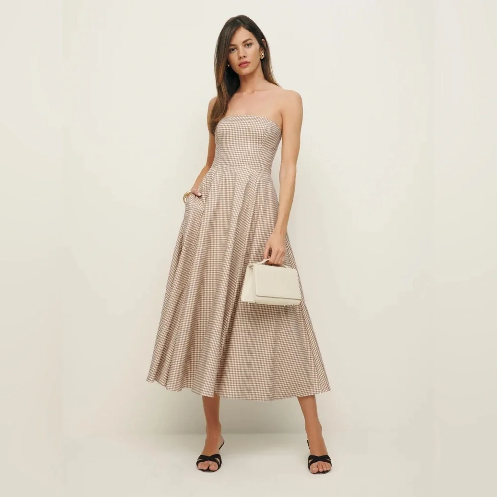 Reformation Astoria Dress in Anzo Check sz 6 - Picture 1 of 4
